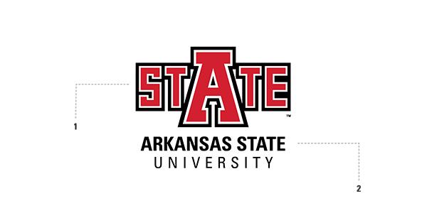 A markup of the A-State Logo