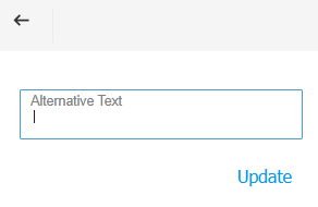 Screenshot: Alternative Text Input box
