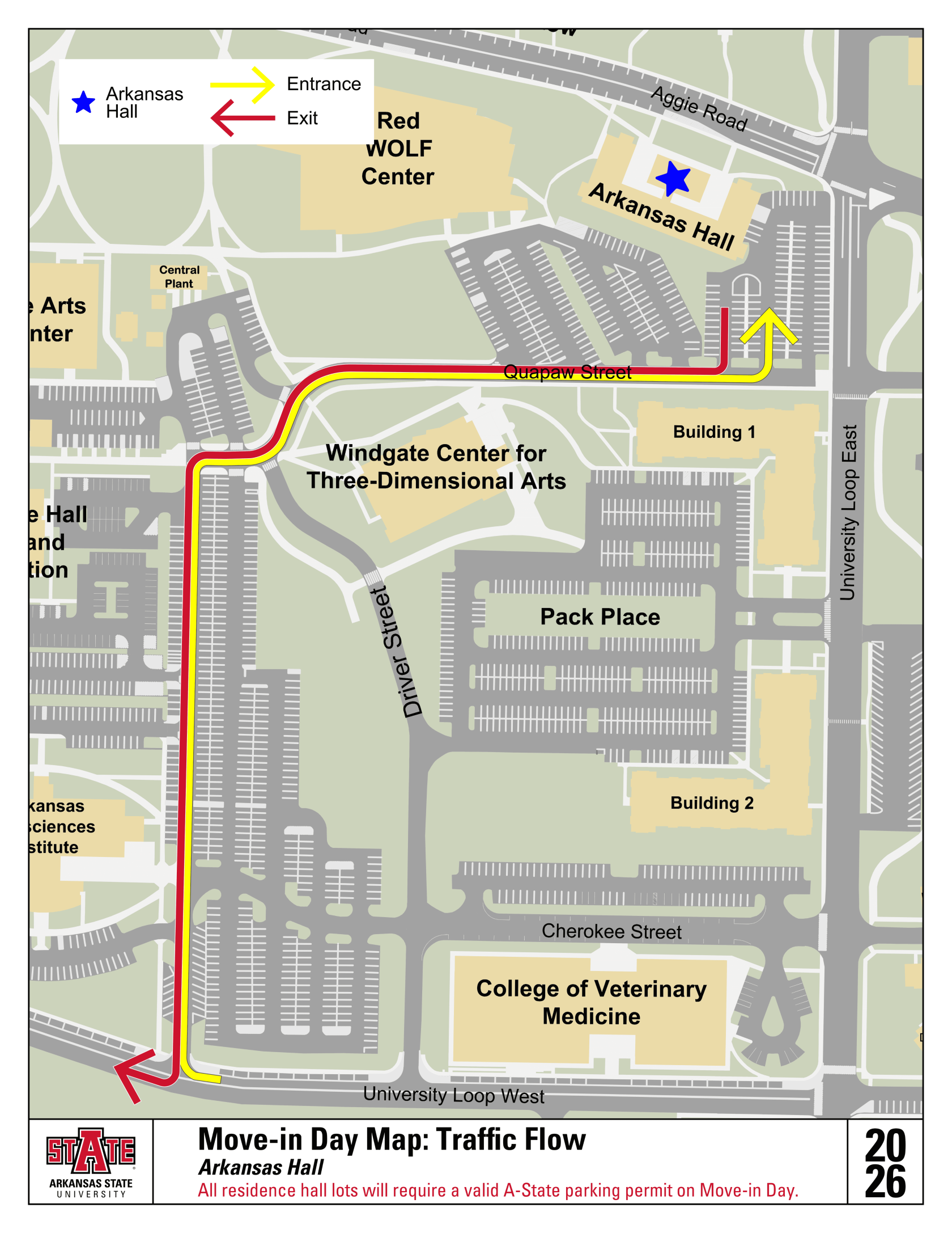 Arkansas Hall Move-In Day Traffic Flow.png