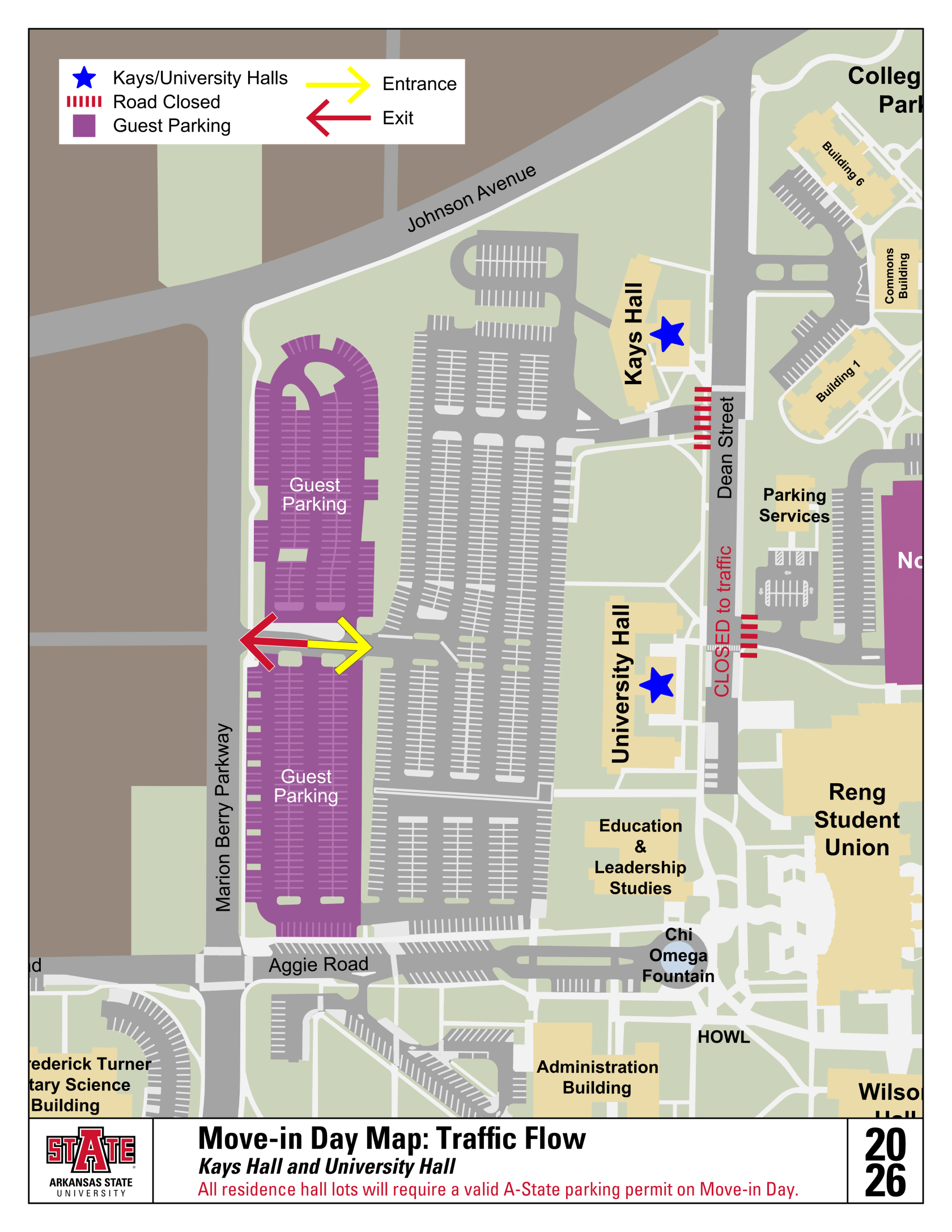 KaysUniversity Hall Move-In Day Traffic Flow.png