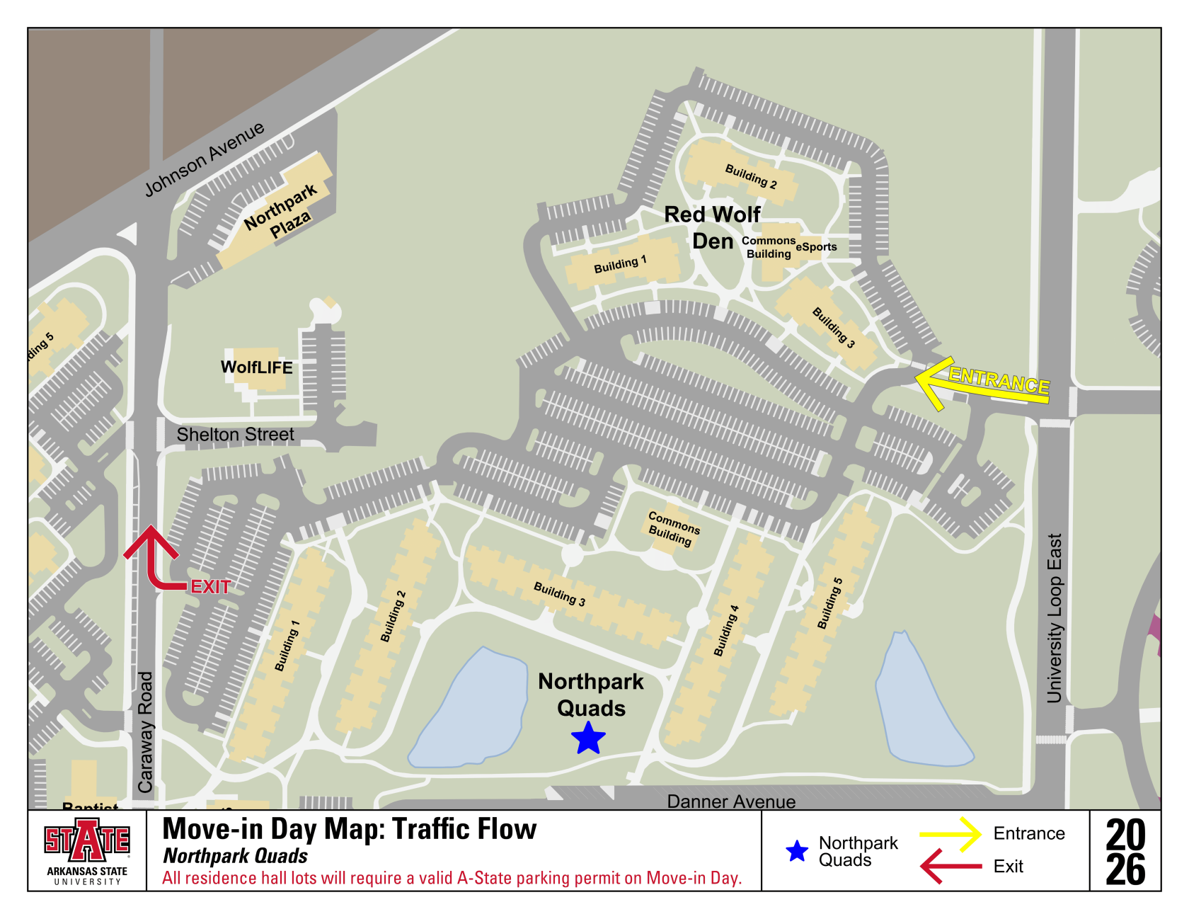 Northpark Quads Move-In Day Traffic Flow.png