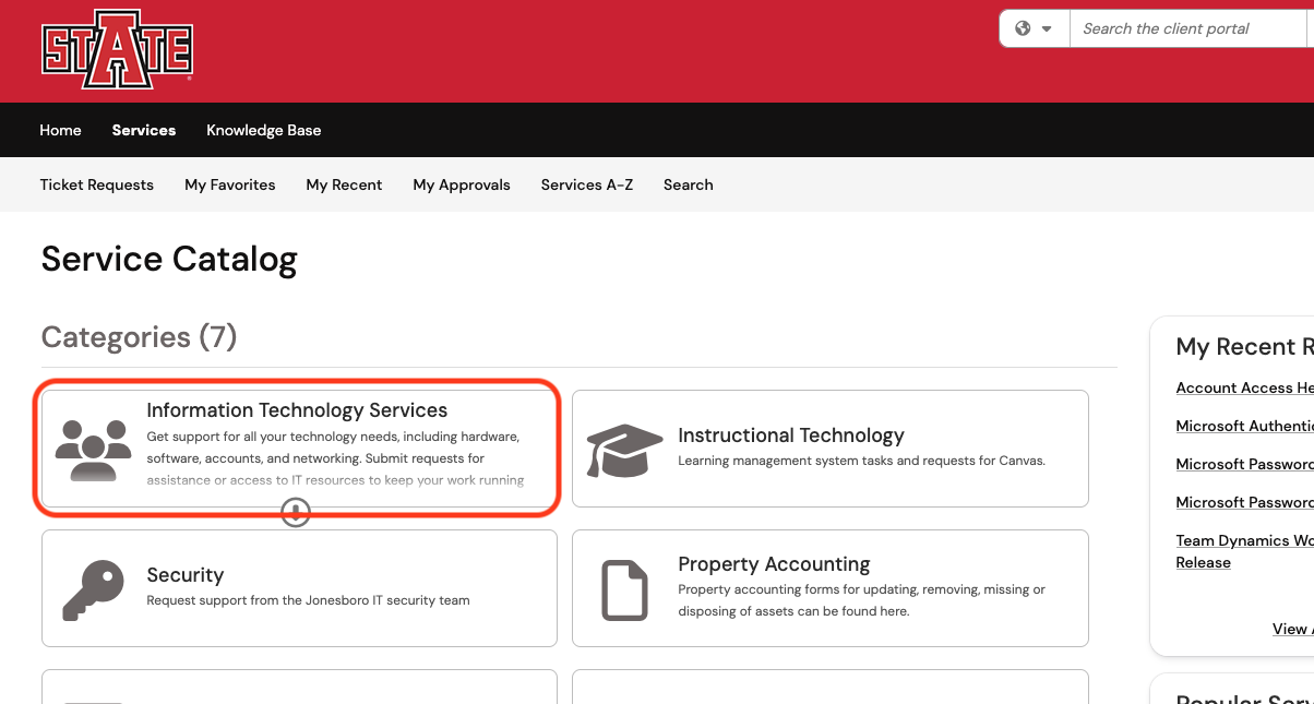 ClientPortal Service list IT.png